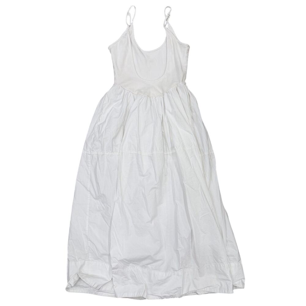 Free People Dylan White Scoop Back Cotton Midi Dress Size Medium - Picture 6 of 8